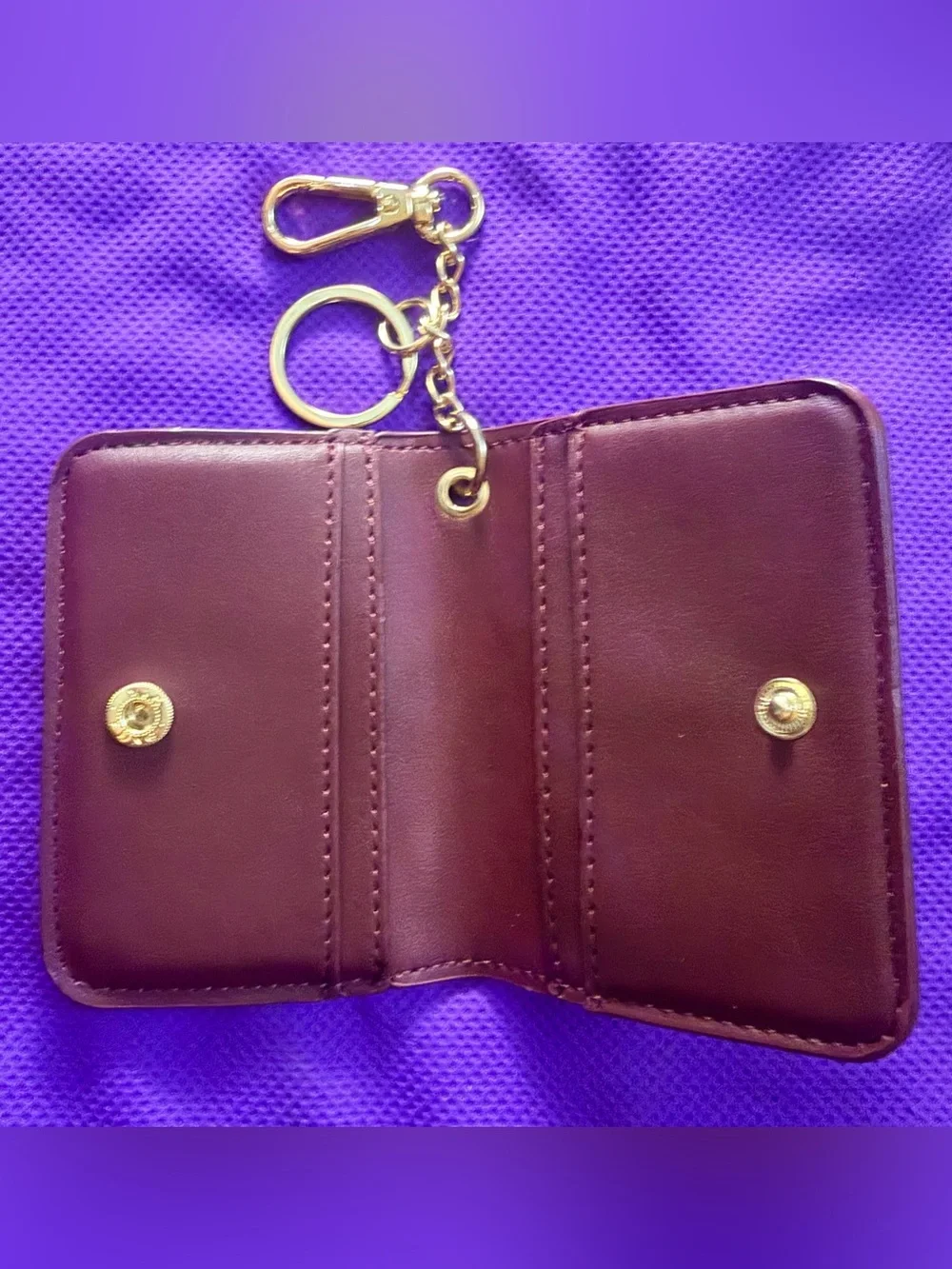Steve Madden Burgandy Leather Card Holder